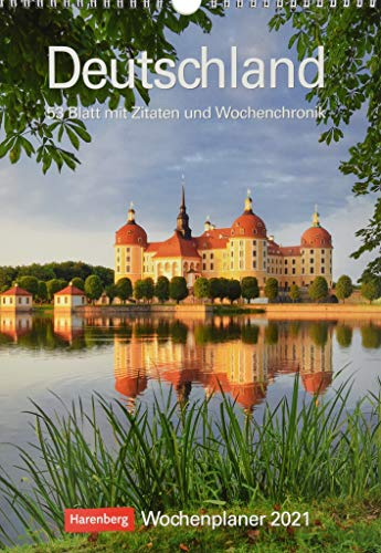 Deutschland Kalender 2021: Wochenplaner, 53 Blatt mit Zitaten und Wochenchronik