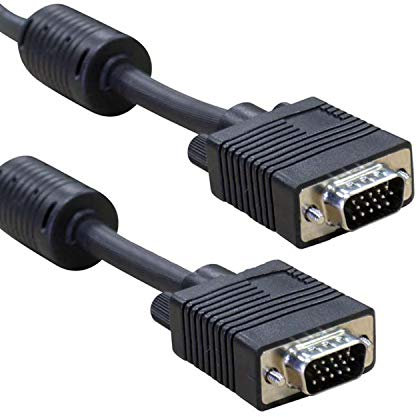 TV TECH Premium Quality 50m Vga Cable Cable To Connect Laptop To Tv, FERRITE CORES,Male VGA Connections on Both Ends of Cable,15-Pin D plug to 15-Pin D Plug