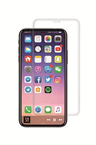 Muvit mutpg0296 Coque de Verre trempé iPhone x 0,33 mm 3D courbé, Couleur Transparent