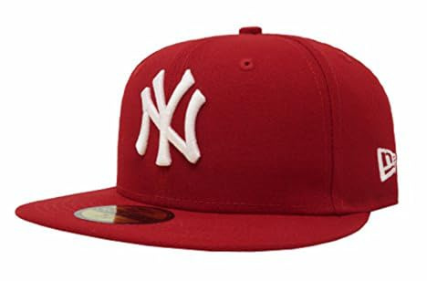 New Era Herren New York Yankees MLB Authentic Collection 59FIFTY Cap, Erwachsene, Scarlet, Größe 38