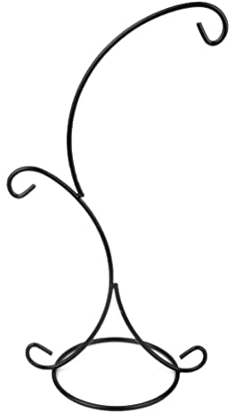 VOSAREA Spiral Ornament Display-Stand-Rack-Halter für hängende Glaskugel Air Plant Terrarium Hexe Ball Christbaumkugel und Home Wedding Dekoration, schwarz, 1 Stück