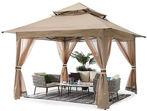 ABCCANOPY - Tonnelle d'extérieur pliante avec moustiquaire - 4 x 4 m