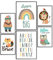 Pandawal Waldtiere Poster Regenbogen ABC Bilder Kinderzimmer Deko Junge Mädchen 6er Set für Kinder Indianer DIN A4 & A3 Wandbilder ohne Bilderrahmen
