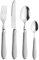 Prima Collection, Set da 24 Posate Serie Daisy, in Acciaio Inox Nichel Free, con Manico Colore: Bianco, con Scatola Regalo