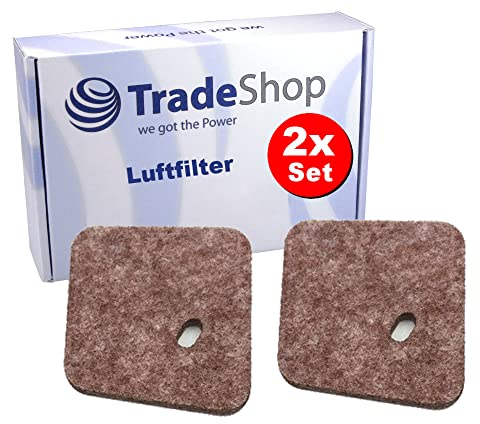 2x Trade-Shop Luftfilter Vlies für Stihl HS 45, FS 38, FS 45, FS 46, FS 55, FS 55 C, FS 55 R, FS 80, FS 85, KM 55, FC 55, FC 75