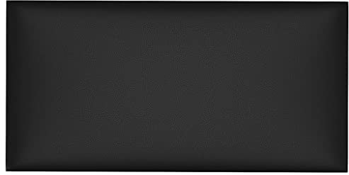 vidaXL Wandpaneele 12 Stk., Wandpolster Wandkissen Dekoration, Bettkopfteil Wandverkleidung DIY-Design, Polsterpaneel, Schwarz 30x15 cm Kunstleder