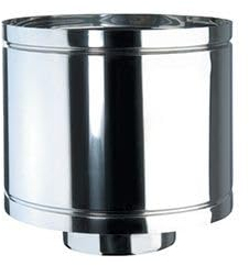 Comignolo In Acciaio Inox Monoparete Per Stufe A Pellet, Antivento, Terminale Antipioggia, Base Circolare Per Canna Fumaria, Stufa, Caldaia, Camino (180 MM)