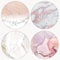 4 Pack Phone Grip,Cell Phone Holder For Smartphone,Finger Kickstand Rotation Stand - Rose Gold White Pink Purple Marble