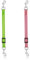 Cobee Puppy Collar Clips, 2 Pcs Reflective Nylon Back-up Connector, Safety Adjustable Harness Clip for Dogs (Green, Pink)