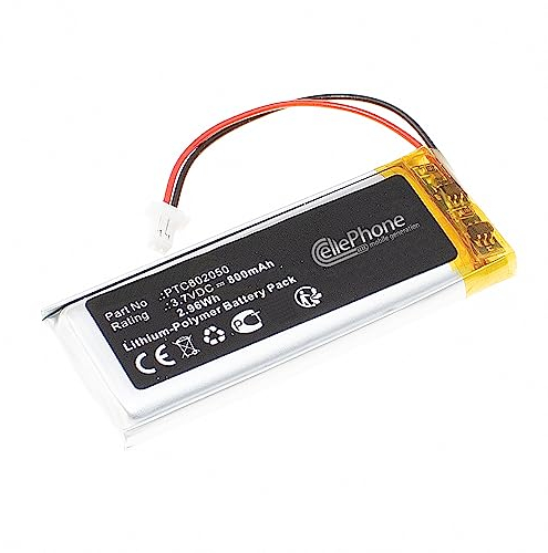 cellePhone Akku Li-Polymer kompatibel mit Sena SRL-01 - Shoei Neotec II - GT-Air II - J-Cruise II (Ersatz für PTC802050) - 2 Pins