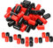 QUARKZMAN 50pz Gomma Estremità Cappucci Copertura Assortimento 11mm Vinile Vite Filetto Protezione per Vite Bullone Nero Rosso