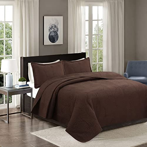 Couvre Lit Matelassé Couverture Patchwork Courtepointe Microfibre Dessus De Lit Luxe Parure De Lit Léger Mieux Couette De Climatiseur Frais D'été Couvre-lit D'été Matelassé ( Color : Brown , Size : 24