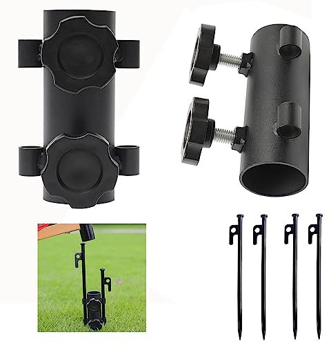 LFWATAXY Supporto per asta per tenda da campeggio, porta ombrellone da spiaggia, supporto antivento per tende da sole, parasole per piante in vaso, supporto per ombrellone da spiaggia, pali di
