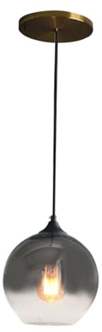 DOITOOL Candelabro Luz Colgante Retro Lámpara Colgante De Granja Lampara Globo De Cristal Antigua Lámpara De Bola De Techo De Cristal Lámpara De Comedor Bola De Luz Nórdico Vidrio