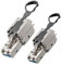 VCELINK RJ45 Stecker, Wiederverwendbare Werkzeugfreie Cat 7 Stecker, Cat6A Geschirmte Netzwerkstecker für 22-26AWG FTP STP SFTP UTP Kabel, 10 Gbps 600MHz, Vergoldet, 2 Stück