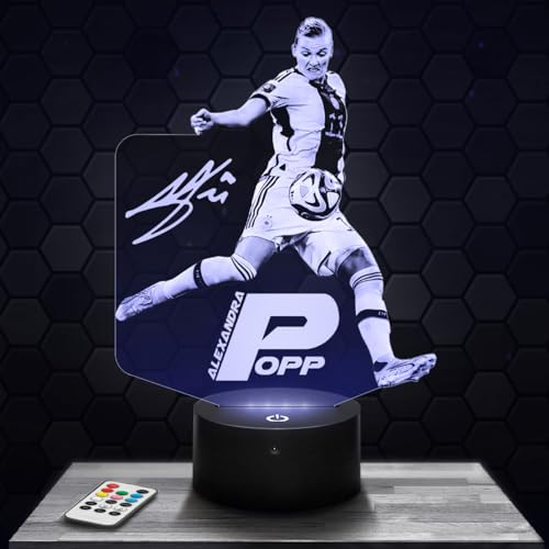 Nachttischlampe A. Popp Fußballspielerin Frankreich, Geschenkidee Dekoration Fußball Schreibtischlampe Wohnzimmer Idee Weihnachten für Fans von A. Popp Fußballspielerin Frankreich. TOP