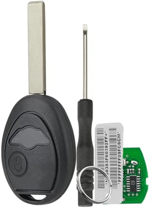 Auto Schlüssel mit PCF7931 Chip Für Mini Cooper R50 R53 2-Tasten-Fernbedienung gerade 433MHZ mit Schraubendreher und Schlüsselanhänger