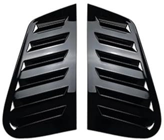 PRemae Frontspoiler Für VW Für Polo 9N 2001-2009 Hinten Fenster Jalousie Abdeckung Trim Seite Vent Aufkleber Auto Zubehör 2 Teile/Satz (Color : Glossy Black), 9875632413