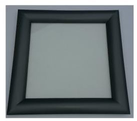 Hublot Carré Gris RAL 7016 PVC 300x300 mm à visser vitrage sablé