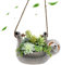 Pop Your Dream Faultier-Geschenke für Frauen, niedlicher hängender Übertopf für drinnen und draußen, Keramik-Blumentopf, Pflanzenhalter für Sukkulenten, Kakteen, Gartenarbeit Blumentopf (Pflanzen