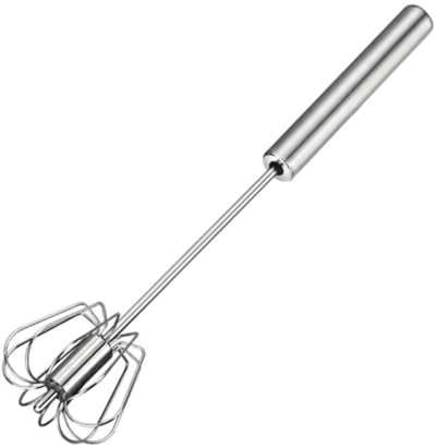 Amykite Fouet semi-automatique en acier inoxydable, batteur à œufs multifonction, batteur, fouet et mélange, pour œufs, mousseur à lait, gâteau, pâte et autres gadgets de cuisine (31 cm)