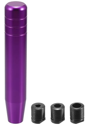 VekAuto Schaltknauf-Set Lila Für Auto Aluminiumlegierung Mit 3 Adaptern | 1 Stk Größe 18 Cm, Gewinde M8 M10 M12, Adapter Innendurchmesser 8/10/12 Mm, Universal Für Automatik- Und Schaltgetriebe
