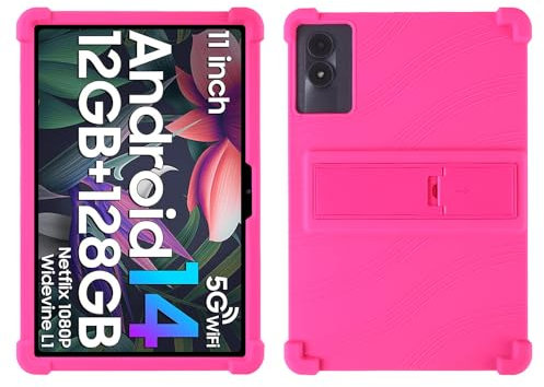 Funda para Blackview Tab 90 WiFi - Cubierta Protectora a Prueba de choques Suaves para niños de Peso liviano Silicona Case Cover para Blackview Tab 90 WiFi 11 (Rosa)