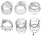 LOCCY 27 Stück Boho Armband Damen Silber Set Armbänder Set Silber Twist Figaro Ketten Armbänder Stapelbare Armband für Damen Mädchen