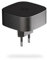 ZENS Magnetischer Wireless Charging Adapter für EU-Steckdosen kompatibel mit MagSafe und Qi2 (15 Watt Ausgangsleistung, Ideal für Reisen, Zusätzlicher 18W USB-C Ausgang) Schwarz