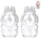 2pcs Transparent Figure Display Case,for Protective Blind Box Figures,Dustproof Anti-collision Display Case for Blind Box Figure,Portable Mini Figure Display Storage Bag with Keychain (Sitting)