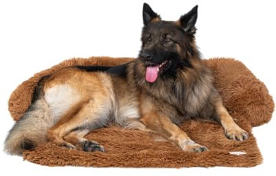 pfoten&nasen® Hundebett Sofa [Braun, L - 105x95cm], Sofabett Hund, Sofaschutz Hund, Wasserdicht Hundematte Waschbar, Hundekissen für Große, Mittelgroße und Kleine Hunde, Hundesofa.
