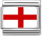 2Burned Italian Charm Flag for 9 mm Bracelets Stainless Steel (England)