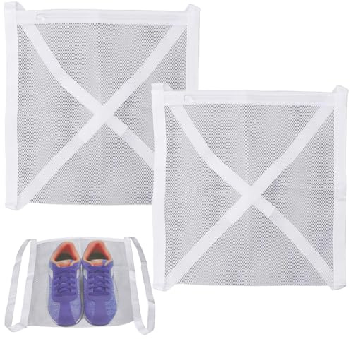 Jiavlyx 2 Piezas Bolsa para Secadora Y Lavadora, 40 Cm × 40 Cm Bolsa Ropa Secadora, Bolsa Red Secadora,con Correa Elástica Ajustable, Compatible con La Mayoría De Secadoras Y Lavadoras
