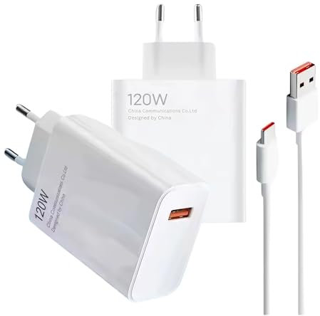 SoloZar - Cargador rápido de 120 W con Carga rápida de 6 A, Cable USB a Tipo C, Compatible con iPhone, Samsung, Galaxy, Xiaomi, Huawei, Google Pixel