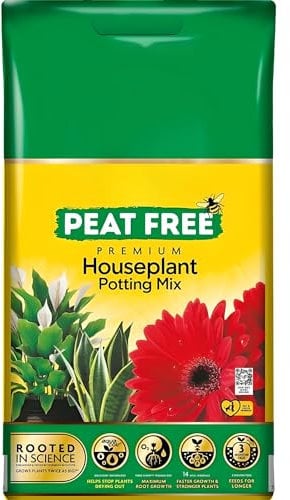 AMK® Miracle Gro Houseplant Potting Mix Compost 10L Bag Growing Medium for Indoor Plants Flowers Foliage Excellent Drainage Aeration
