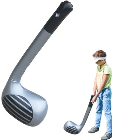 Aufblasbarer Golfschläger - Strandtaugliches PVC-Golfset Mit Schwungtrainer - Leichter Schwungtrainingsstab Für Indoor Puttingübungen, Strandaktivitäten, Outdoor Wettbewerbe Und Gartenpraxis