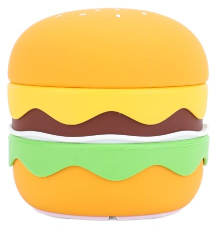 Jectse Niedliches Hamburger-förmiges Silikon-Nachtlicht mit Wasserhahn-Steuerung, Dimmbare Lampe für Kinderzimmer-Dekoration, USB Wiederaufladbar, Sanfte Beleuchtung Zum Lesen Am Bett