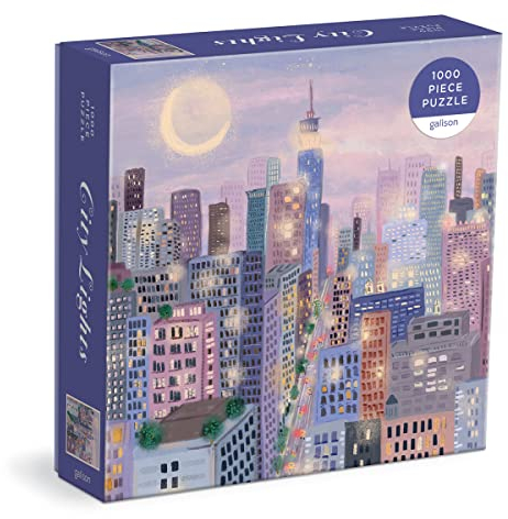 Galison 9780735371675 City Lights Jigsaw Puzzle, Multicoloured, 1000 Pieces