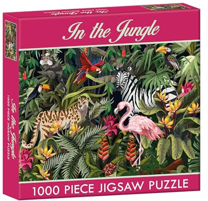 TGSC | In the Jungle 1000 Piece Jigsaw Puzzles for Adults | Challenging Therapeutic Fun | Ideal Indoor Pastime | Quality Illustration | Jigsaw Puzzles for Adults