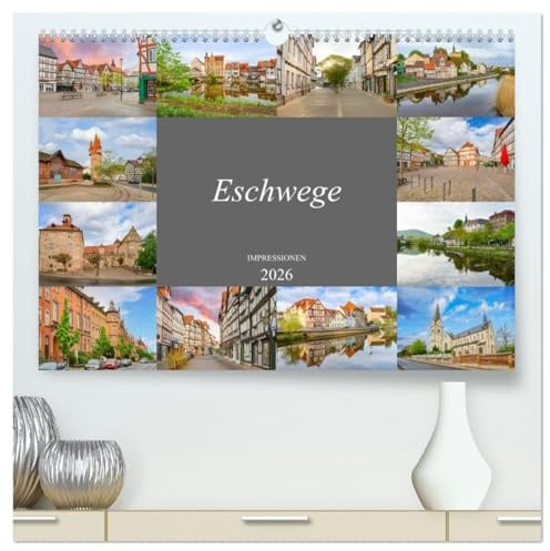 Eschwege Impressionen (hochwertiger Premium Wandkalender 2026 DIN A2 quer), Kunstdruck in Hochglanz: Die Stadt Eschwege in zwölf farbenfrohen Bildern (CALVENDO Orte)