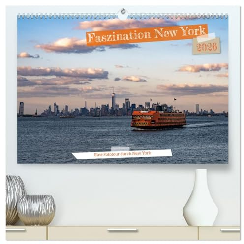 Faszination New York (hochwertiger Premium Wandkalender 2026 DIN A2 quer), Kunstdruck in Hochglanz: Jeden Monat enthüllt dieses Kalender die Schönheit ... atemberaubende Fotografien. (CALVENDO Orte)