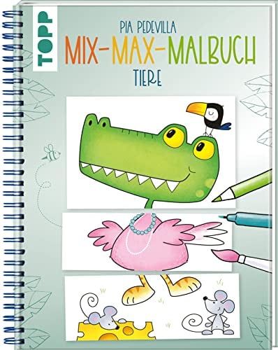 Mix-Max-Malbuch Tiere: Lustige Kombinationen für Kinder ab 5 Jahren (Pia Pedevilla Malbücher)