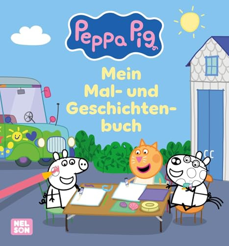 Peppa Wutz Ausmalbilder: Peppa Pig: Mein Mal- und Geschichtenbuch: Lädt zum Mitgestalten ein | Vorlesen und Ausmalen in einem Produkt
