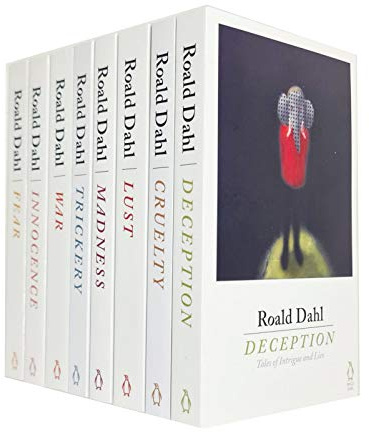 Roald Dahl Collection 8 Books Set (Trickery, War, Fear, Innocence, Deception, Madness, Cruelty, Lust)