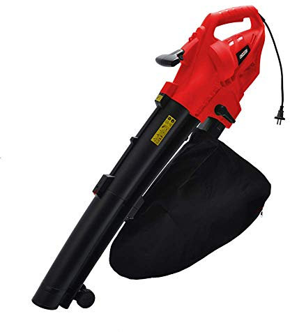 KOMBO - Soffiatore/Aspiratore 3000W con Triturazione 10:1, Velocità 270 km/h, Sacco 45L, con Ruote Guida – Per Foglie ed Erba – Alimentazione 230V – Modello KO270/2