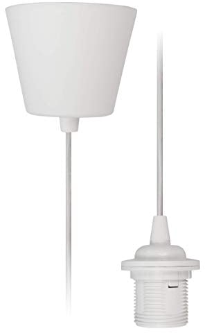 McShine - Lampenaufhängung Schnurpendel Fassung | E27 Fassung, 230V, 1,2m Kabel | ideal für Renovierung | frei wählbarer Lampenschirm (Textilkabel)