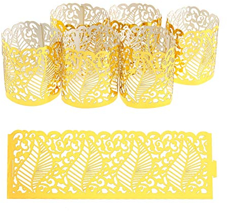OTOTEC 12,5x4,3cm Golden 50x LED Teelicht Leichte Abdeckung Lampenschirm Halter Set für Votive Mittelstücke Hochzeit Geburtstag Party Geschenkparty