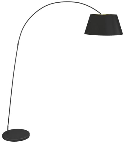 Lampada da terra 'Esti' (Moderno) colore Nero, in Tessuto ad es. Soggiorno & Sala da pranzo (1 luce, E27) di Lindby | lampada ad arco, lampada da pavimento