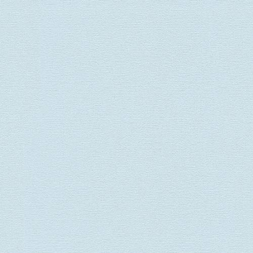 Vliestapete in Hellblau | Schlafzimmer und Babyzimmer Tapete in Pastell Blau | Abwaschbare Vinyl Tapete mit Struktur Effekt im Uni Stil