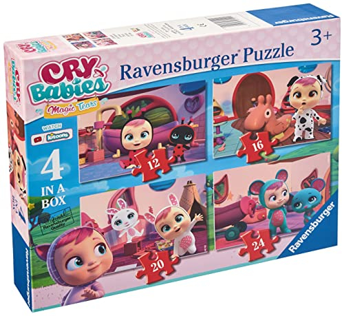Ravensburger - Puzzle für Babys, Papageien, 4-in-1, Puzzle für Kinder ab 3 Jahren, pädagogisches und stimulierendes Spiel, 4 Puzzles mit 12, 16, 20, 24 Teilen